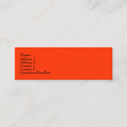 Mini Business-kaarten Visitekaartje (Voorkant)