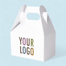 Mini cadeauverpakking met handvat en bedrijfslogo bedankdoosjes