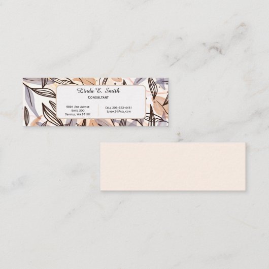 Mini Calling Card Contactkaartje (Voorkant / Achterkant)