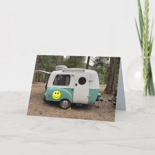 MINI-CAMPERANHANGER VERJAARDAGSCADEAUKAARTEN KAART