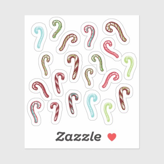 Mini Candy Canes 18 telling Sticker (Vel)