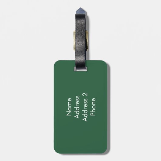 Mini Car Hearts Green Bagagelabel (Achterkant verticaal)