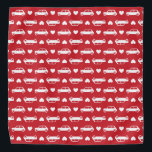 Mini Car Hearts Red Bandana<br><div class="desc">Mini Coopers zijn verbonden met een hart. Als je verschillende kleurwegen of maten wilt,  laat het me dan weten. Gemaakt voor iedereen die van klassieke Britse auto's houdt,  vooral de Austin Mini,  Morris Mini,  enz.</div>