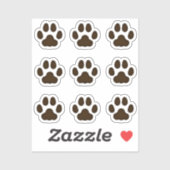 Mini Cat Paw drukt donkerbruine sporen af Sticker (Vel)