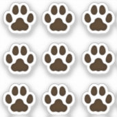 Mini Cat Paw drukt donkerbruine sporen af Sticker (Voorkant)