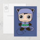 Mini Cat Woman Briefkaart (Voorkant / Achterkant)