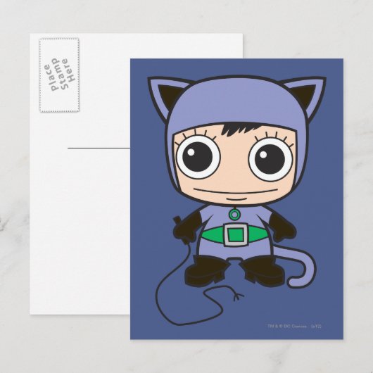 Mini Cat Woman Briefkaart (Voorkant / Achterkant)