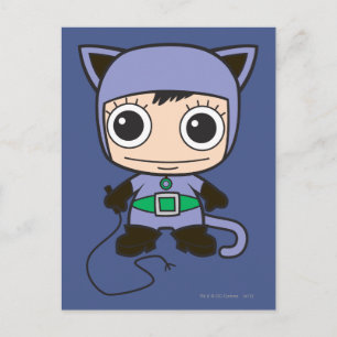 Mini Cat Woman Briefkaart