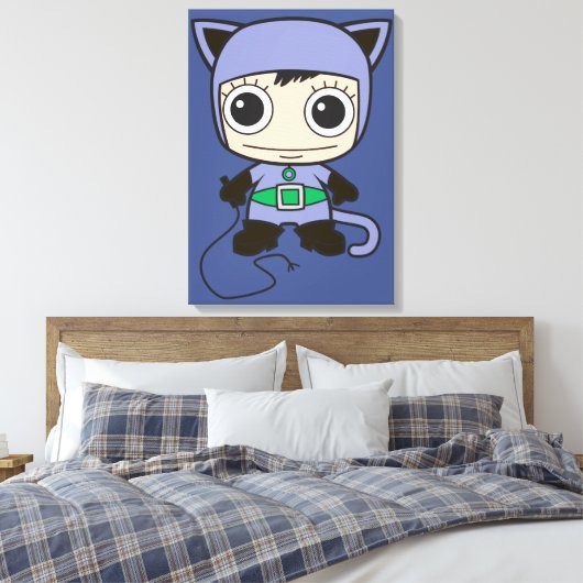 Mini Cat Woman Canvas Afdruk (Insitu (Slaapkamer))