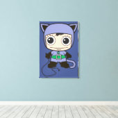 Mini Cat Woman Canvas Afdruk (Insitu (Houten vloer))
