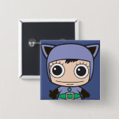 Mini Cat Woman Vierkante Button 5,1 Cm (Voorkant /achterkant)
