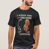 Mini Cavapoo Gezegde Mam Cavadoodle Papa Print Cav T-shirt (Voorkant)