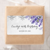 Mini champagne bottle label lavenders (Insitu)