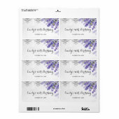 Mini champagne bottle label lavenders (Full Sheet)