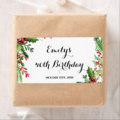 Mini champagne fles label botanische verjaardag (Insitu)