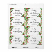 Mini champagne fles label botanische verjaardag (Full Sheet)