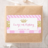 Mini champagne fles label prinses verjaardag (Insitu)