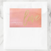 Mini Champagne flesetiket, bruiloft flesetiket Rechthoekige Sticker (Tas)