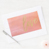 Mini Champagne flesetiket, bruiloft flesetiket Rechthoekige Sticker (Envelop)