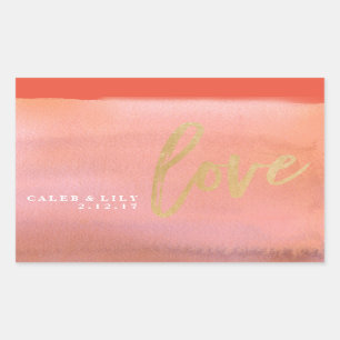 Mini Champagne flesetiket, bruiloft flesetiket Rechthoekige Sticker