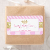 Mini champagne flesetiket prinses baby shower etiket (Insitu)