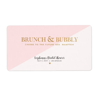Mini Champagne Label Brunch & Bubbly Vrijgezellenf