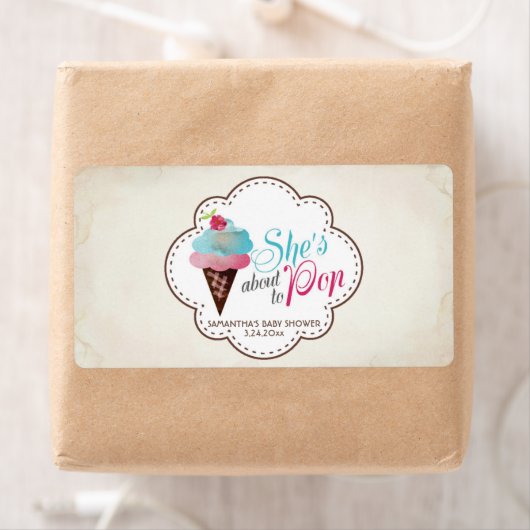 Mini Champagne Label Gender onthullen (Insitu)