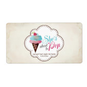 Mini Champagne Label Gender onthullen (Voorkant)