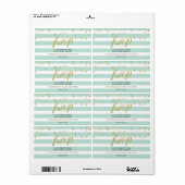 Mini Champagne Label Genderneutraal Baby shower (Full Sheet)