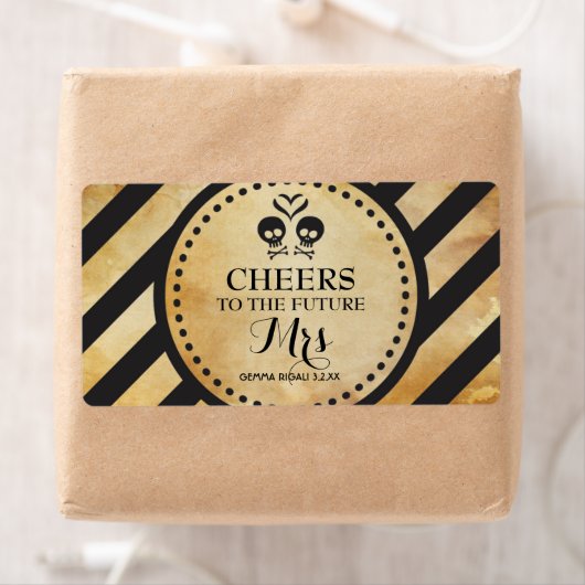 Mini Champagne Label Gothic Shower Favor (Insitu)