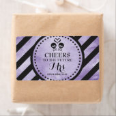 Mini Champagne Label Gothic Shower Favor - Paars (Insitu)