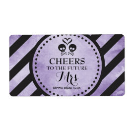 Mini Champagne Label Gothic Shower Favor - Paars