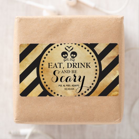 Mini Champagne Label Gothic Wedding Favor (Insitu)