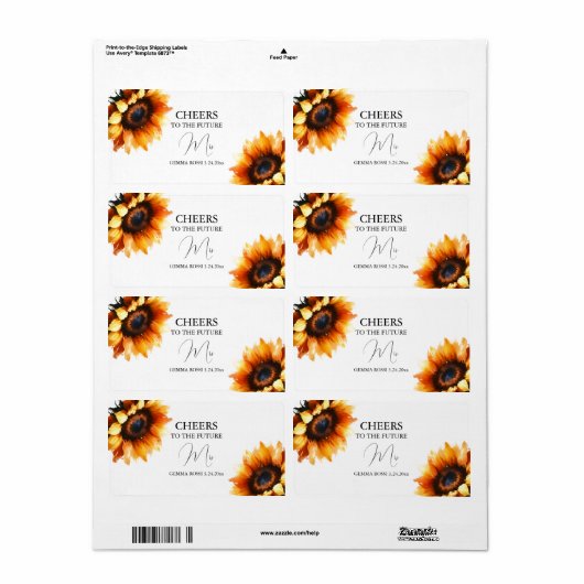 Mini Champagne Label Vrijgezellenfeest Favor (Full Sheet)