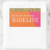 Mini Champagne, mini wijnlabel, vrijgezellenfeest Rechthoekige Sticker (Tas)