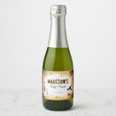 Mini Champagne Schattige Halloween Baby shower Sparkling Wijnetiket (Voorkant)