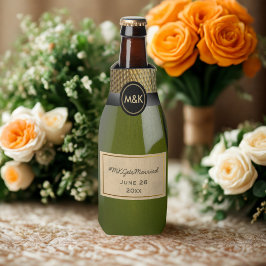 Mini Champagne Wedding Bottle Cooler