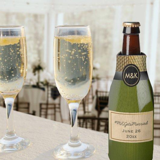 Mini Champagne Wedding Bottle Cooler