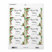 Mini champagne wijnfles label botanische bruiloft (Full Sheet)