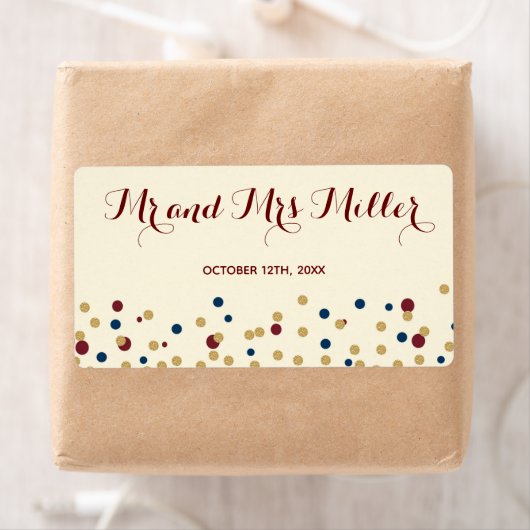 Mini champagne wijnfles label confetti bruiloft (Insitu)