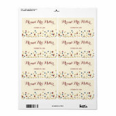 Mini champagne wijnfles label confetti bruiloft (Full Sheet)