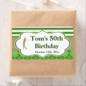 Mini champagne wijnfles label golf groen goud (Insitu)