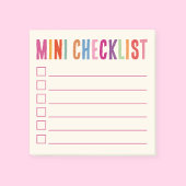 Mini Checklist Kleurrijk Post-it® Notes