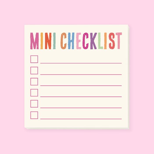 Mini Checklist Kleurrijk Post-it® Notes