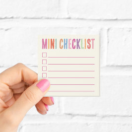 Mini Checklist Kleurrijke Post-Its Post-it® Notes