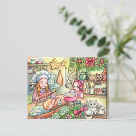 Mini Chef in de keuken Briefkaart (Staand voorkant)