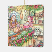 Mini Chef in de keuken Keramisch Ornament (Links)