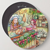 Mini Chef in de keuken Ronde Button 6,0 Cm (Voorkant /achterkant)