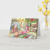 Mini Chef-kok in de Keuken Kaart (Gele Bloem)