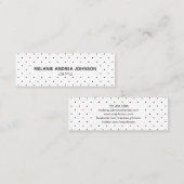 Mini Chic Dotted Black White Visitekaartje Contactkaartje (Voorkant / Achterkant)